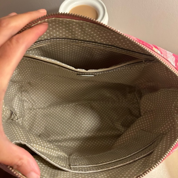 New without tags GUESS clear tote bag with removable pink insert-real ostrich - Picture 3 of 8